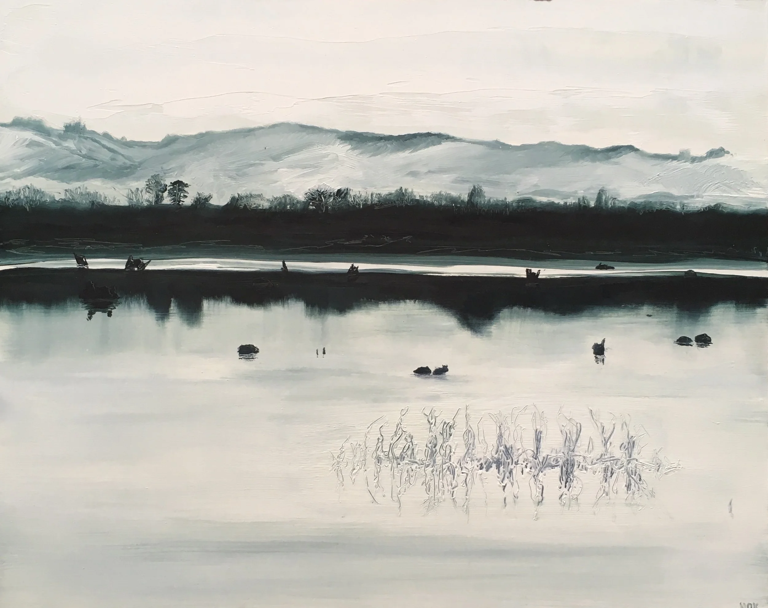 ‘The Gearagh’ oil on board 25 x 30cms