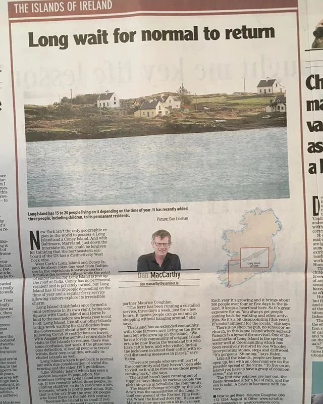 Lovely piece in The Examiner today on one of my favourite places Long Island. .
.
.
.
.
#longislandwestcork #irishislands #schull #inishfada