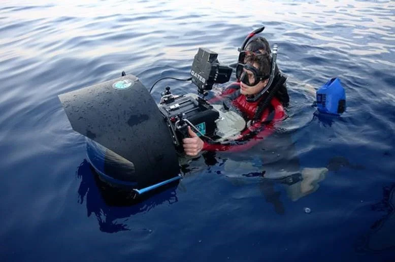 Mark filming with the Megadome for Blue Planet II in Costa Rica