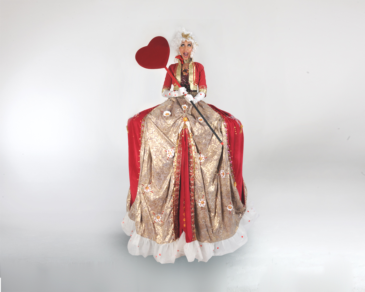 The Queen Of Hearts, stilt performance, Divine Company.jpg
