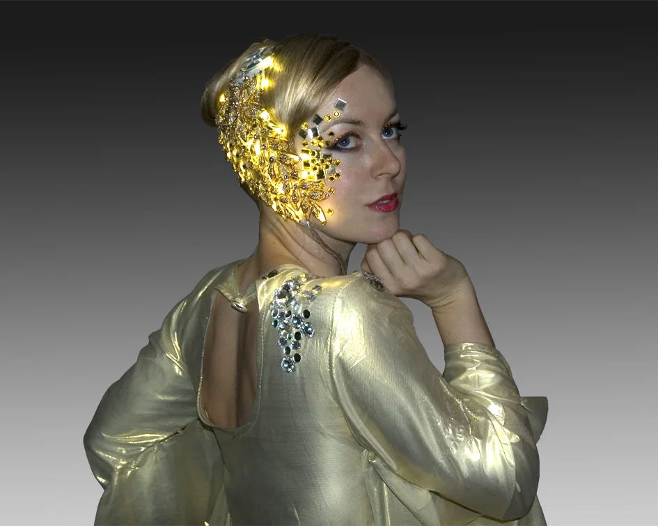 costume, gold light head dress, Divine Company.jpg