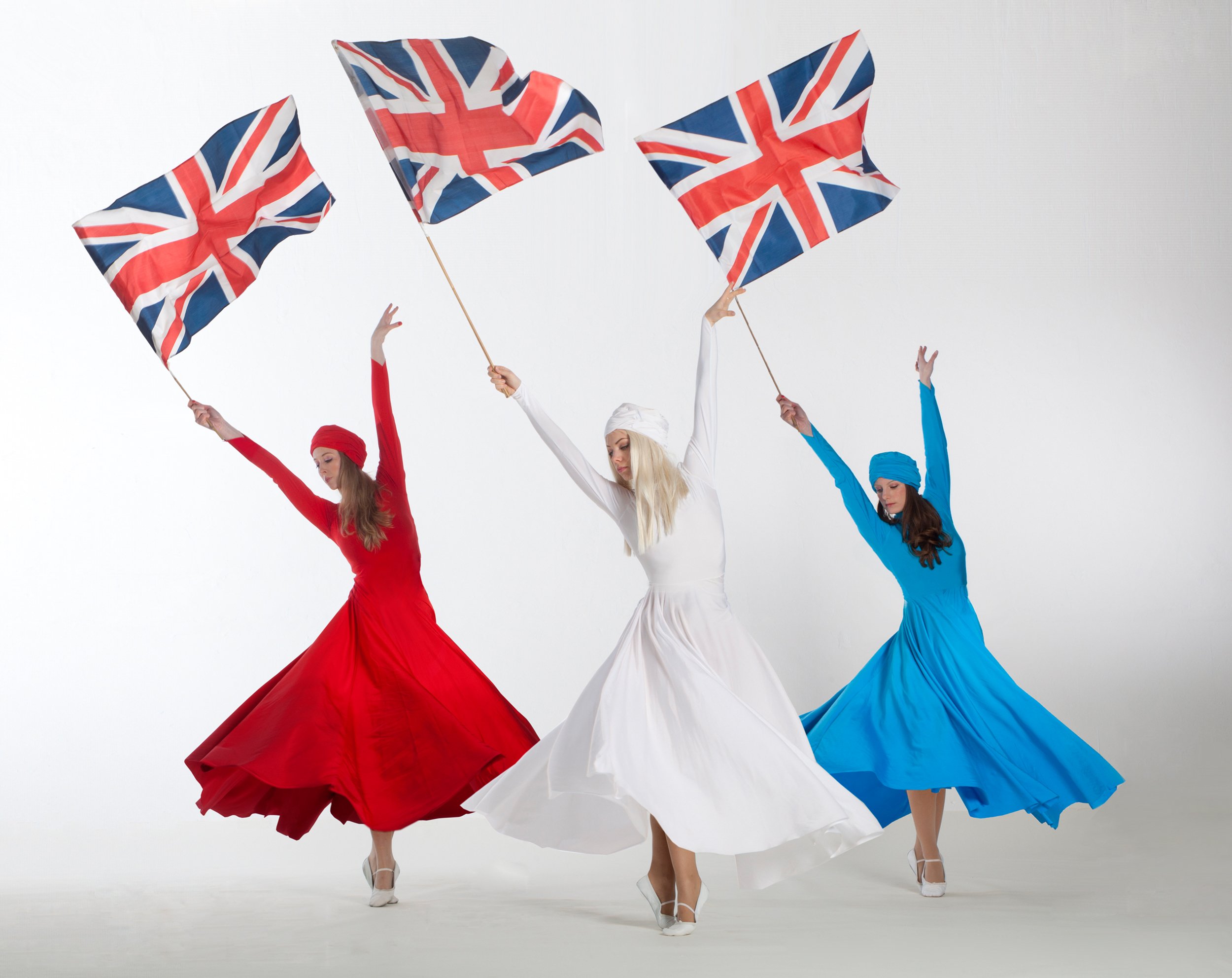 Light Emitting Dance in red, white and blue, flag performance, Divine Company.jpg