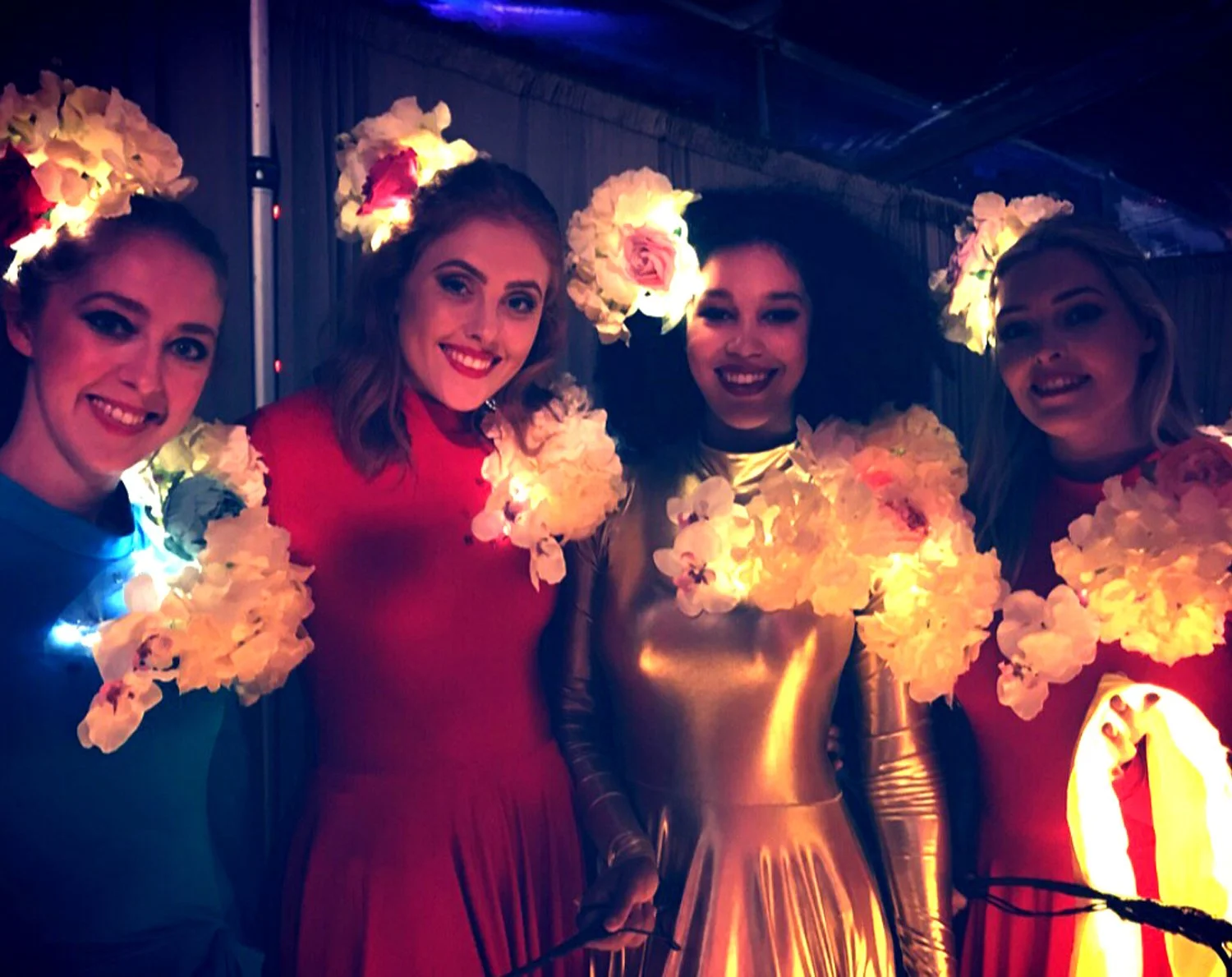 Colour Collection, illuminated performance in mixed colours with floral styling 2, Divine Company.jpg