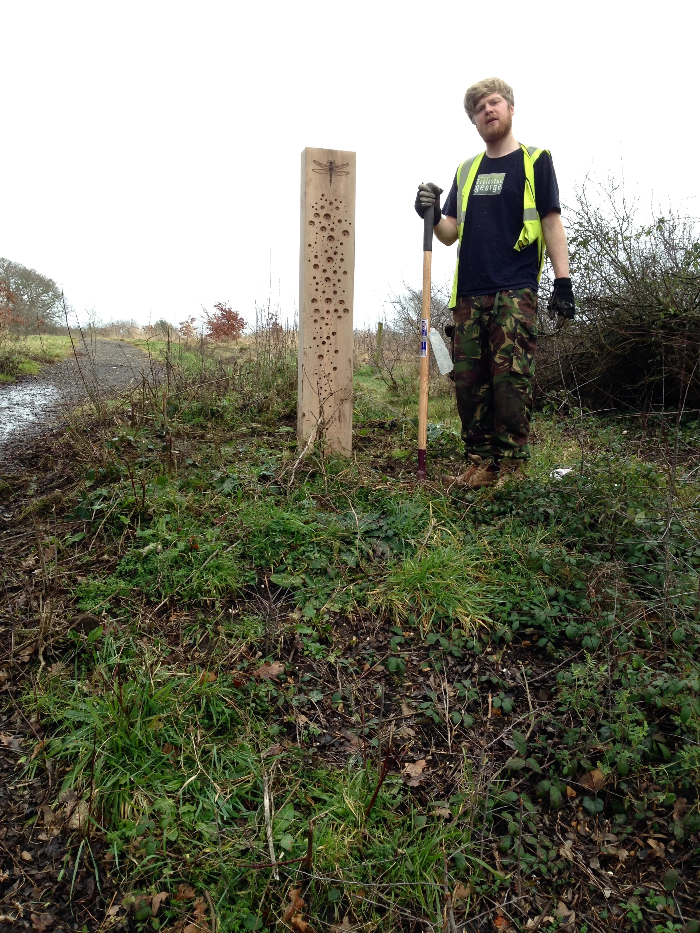 And they're in... installing the BioTotems along the Arc Woodland trail