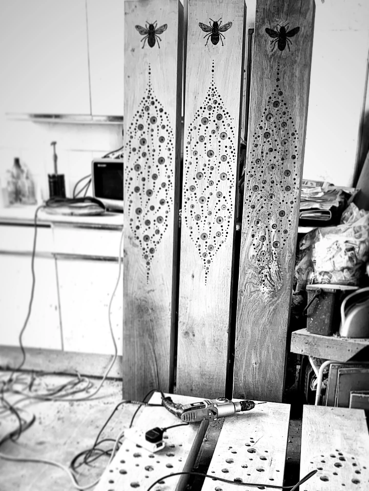 BioTotems. High-rise habitat for invertebrates of all types. Creatures dwelling in the timber both above and below ground.

This is a facsimile for urban standing deadwood. Birth, life and death is embraced. When a BioTotem&rsquo;s vertical life is d