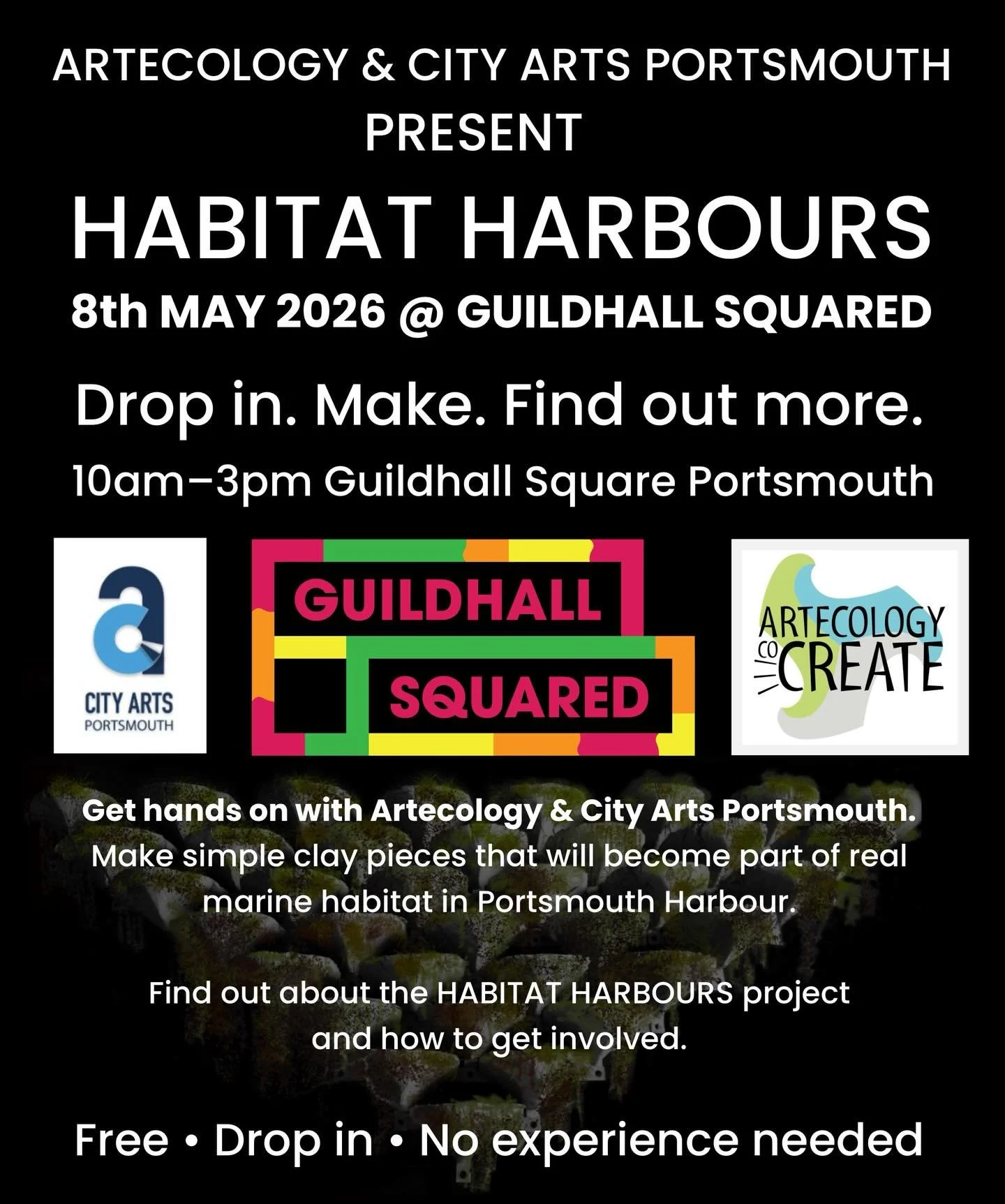 Swing by on the 8th May if you want to find out more about Habitat Harbours, and while you&rsquo;re there, you might as well help us get the project underway with some hands on making!
Habitat Harbours with @cityartsportsmouth @portsmouthguildhall 
#