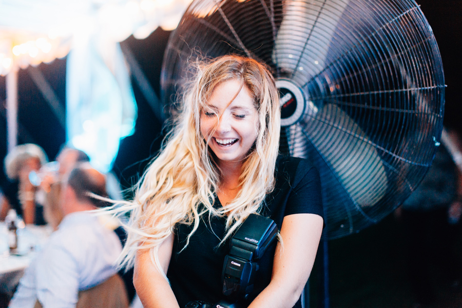 when it's the hottest wedding of your life and you find a fan.