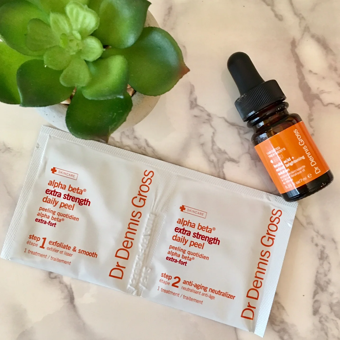 Daily Peel packets with the bonus Retinol serum