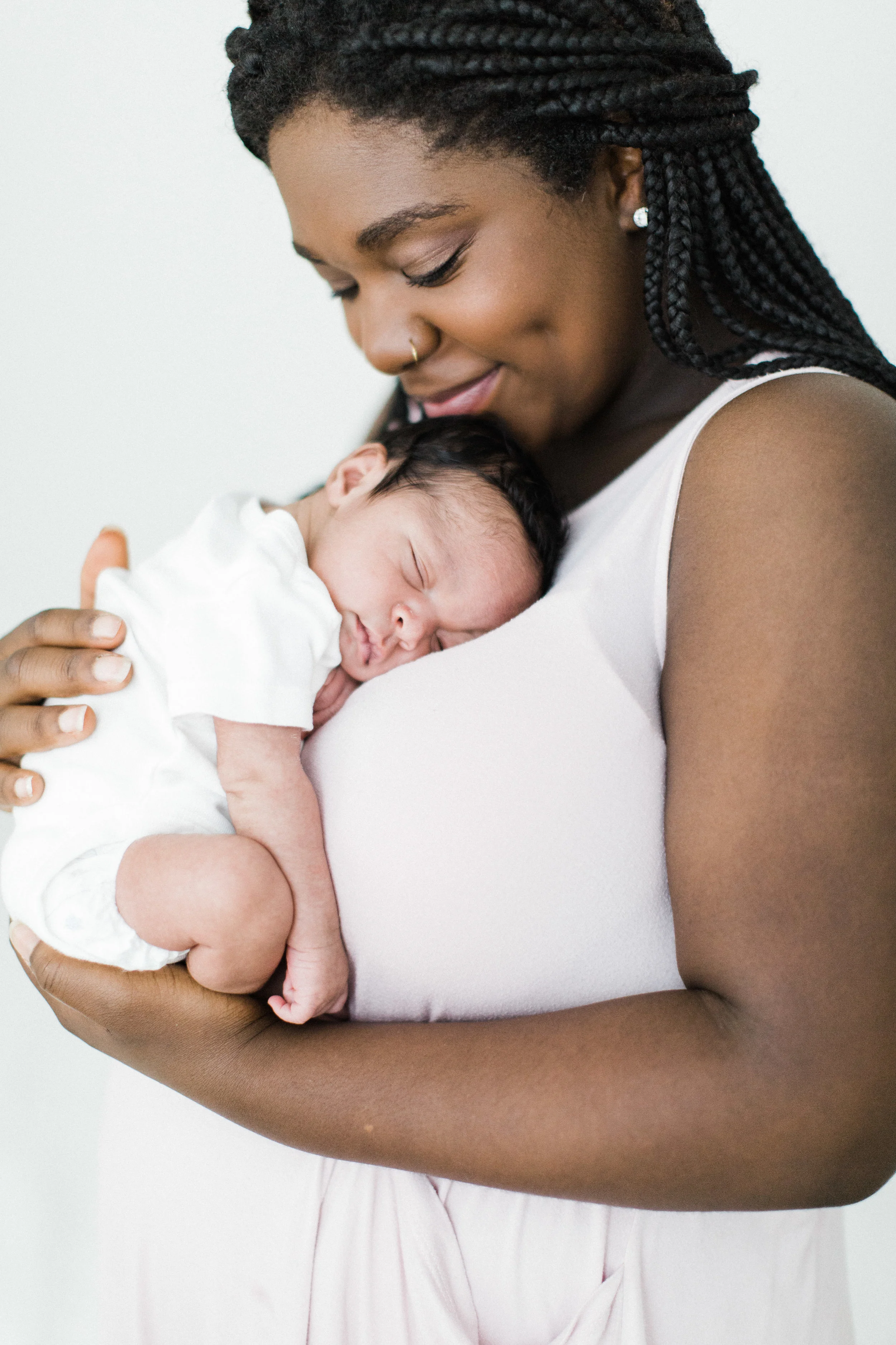 mom and newborn baby