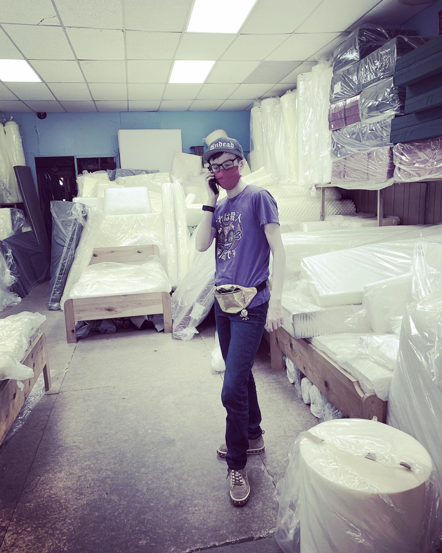 &ldquo;Mom, are you really taking my photo in a foam store?&rdquo;

Of course! The weirder the beater. 

The best part of going back to in person classes will be going on photo &amp; sketching safari! 
. . . . . . . . . . . . . . 
#urbanphotography #