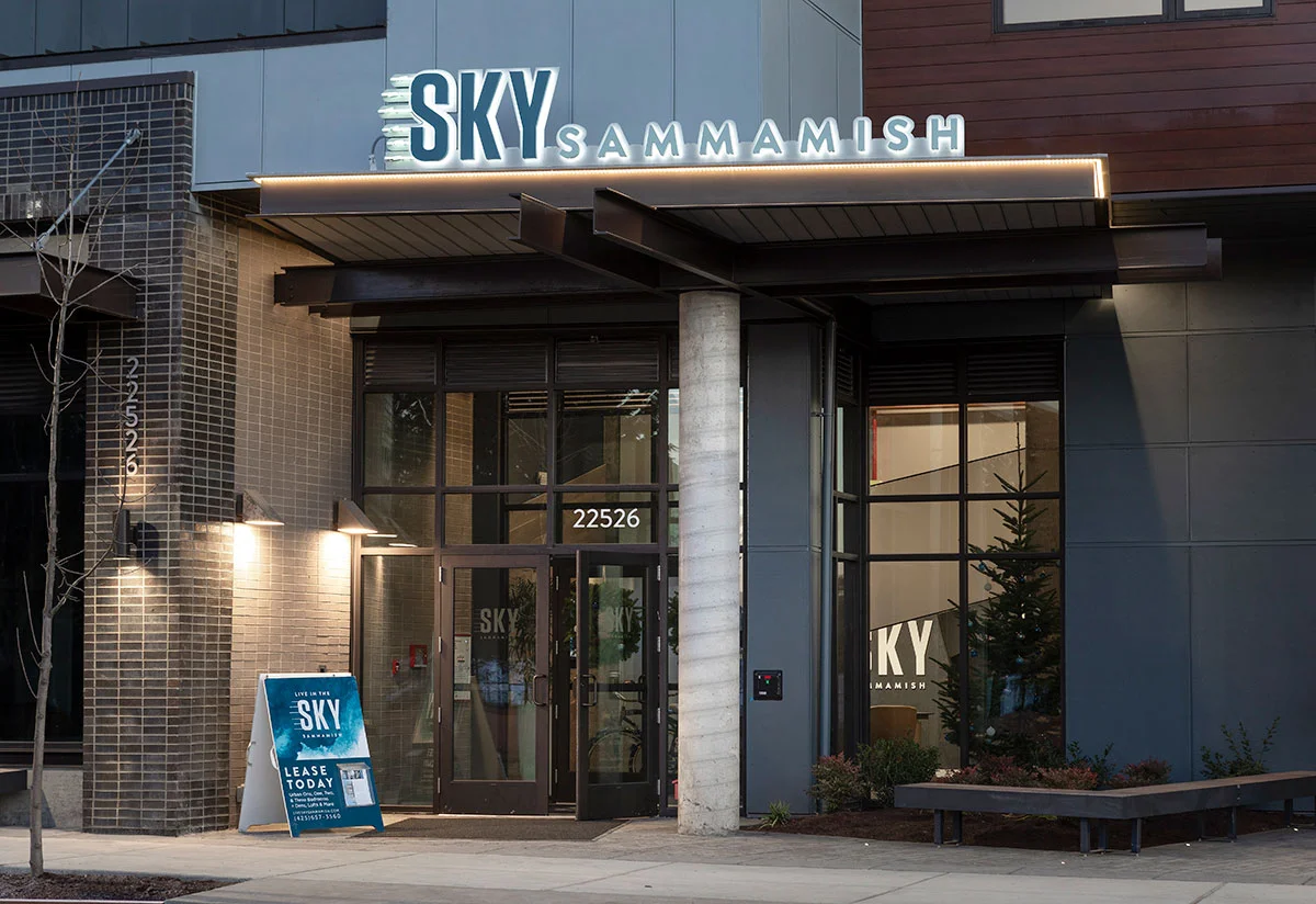 Exterior Signage at SKY Sammamish