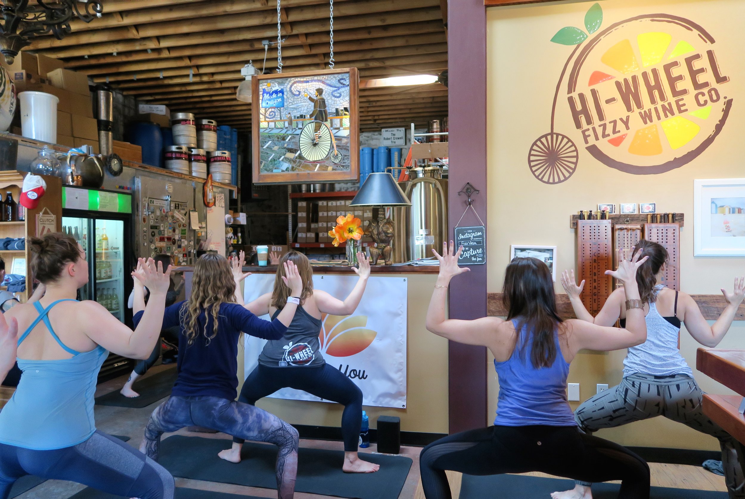 FizzYasa Yoga at Hi-Wheel Fizzy Wines 