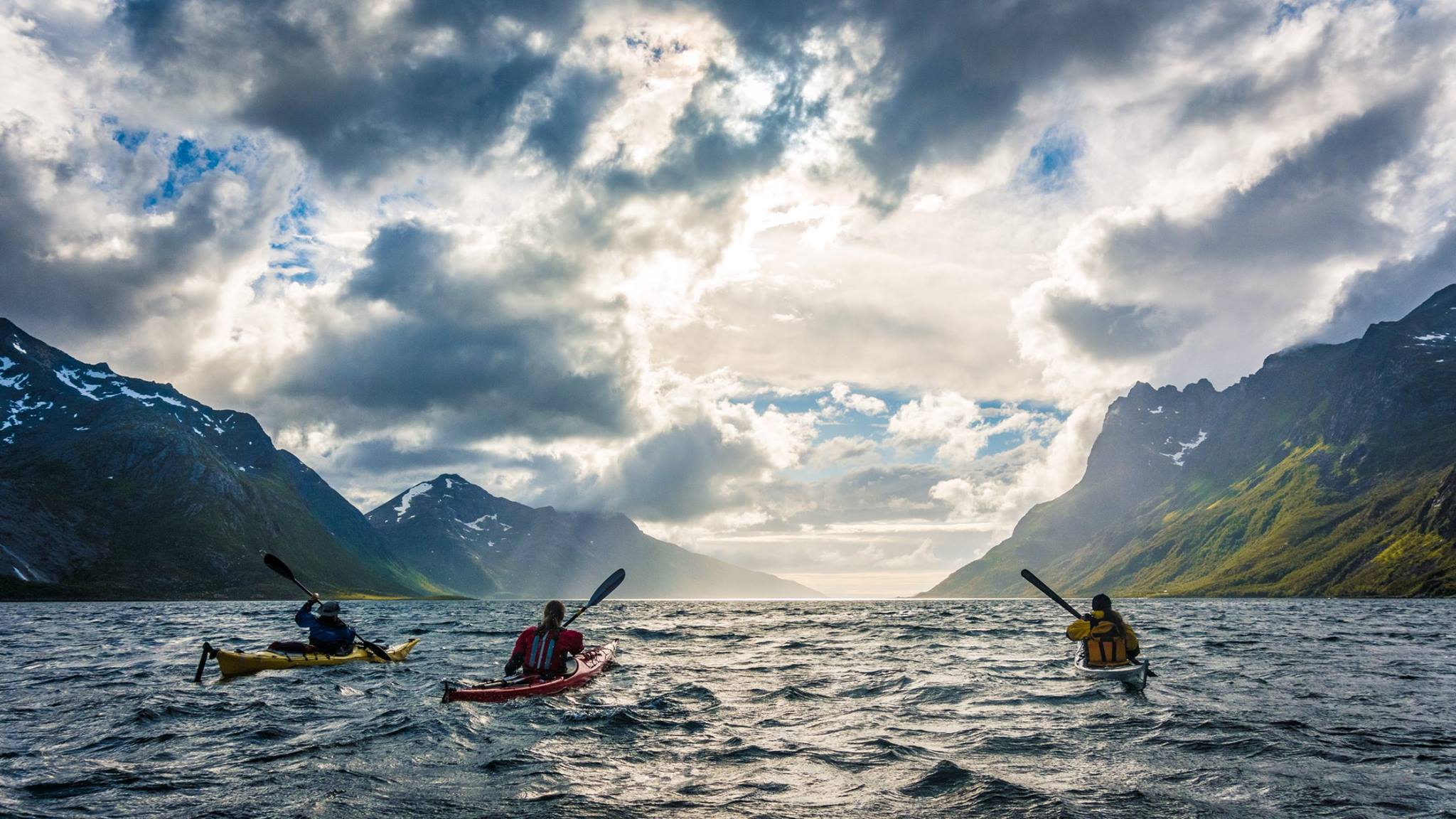 Kayaking in Ersfjorden, Troms Photo by Rowan Romeyn