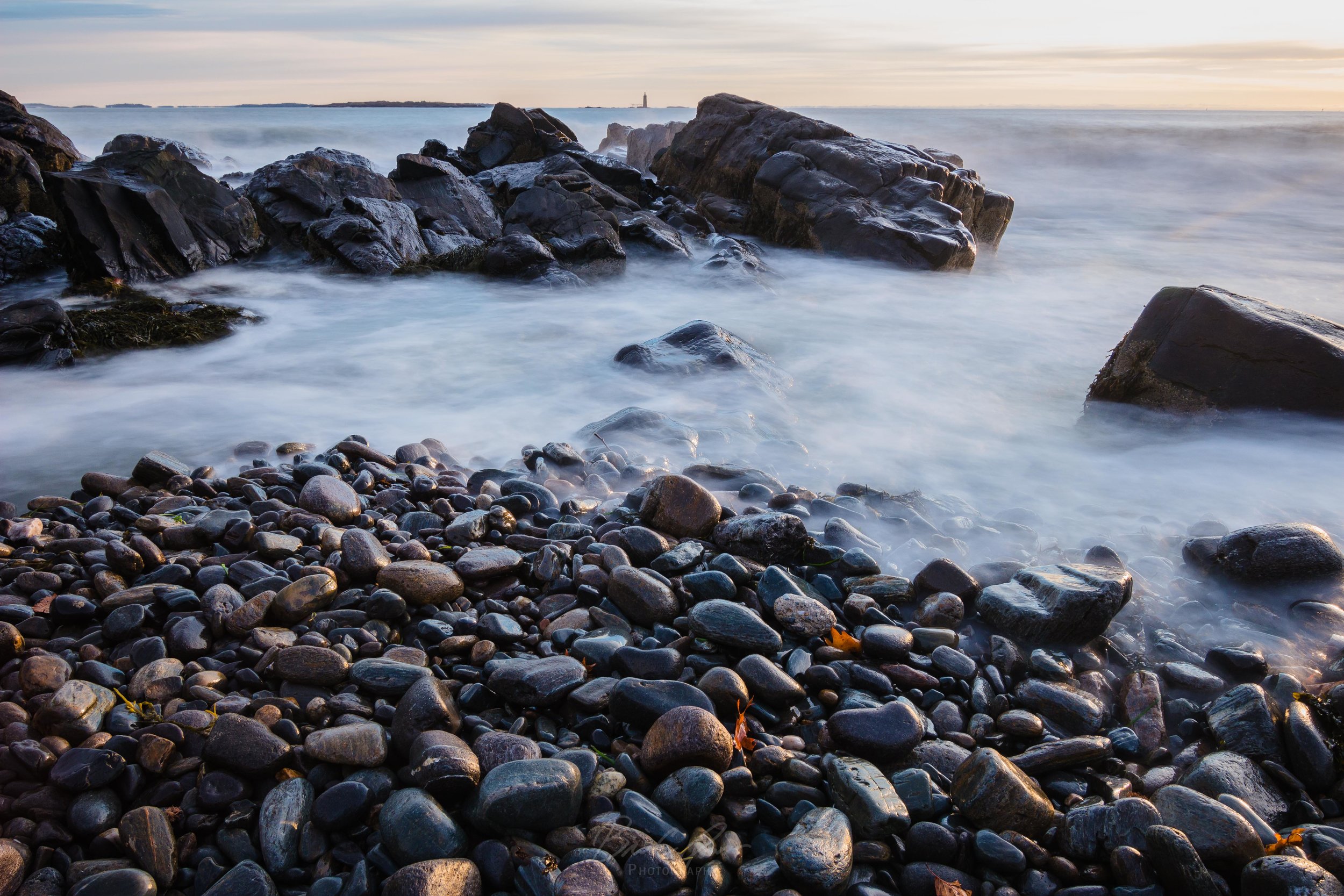 Long Exposure Rocky Beach in Maine