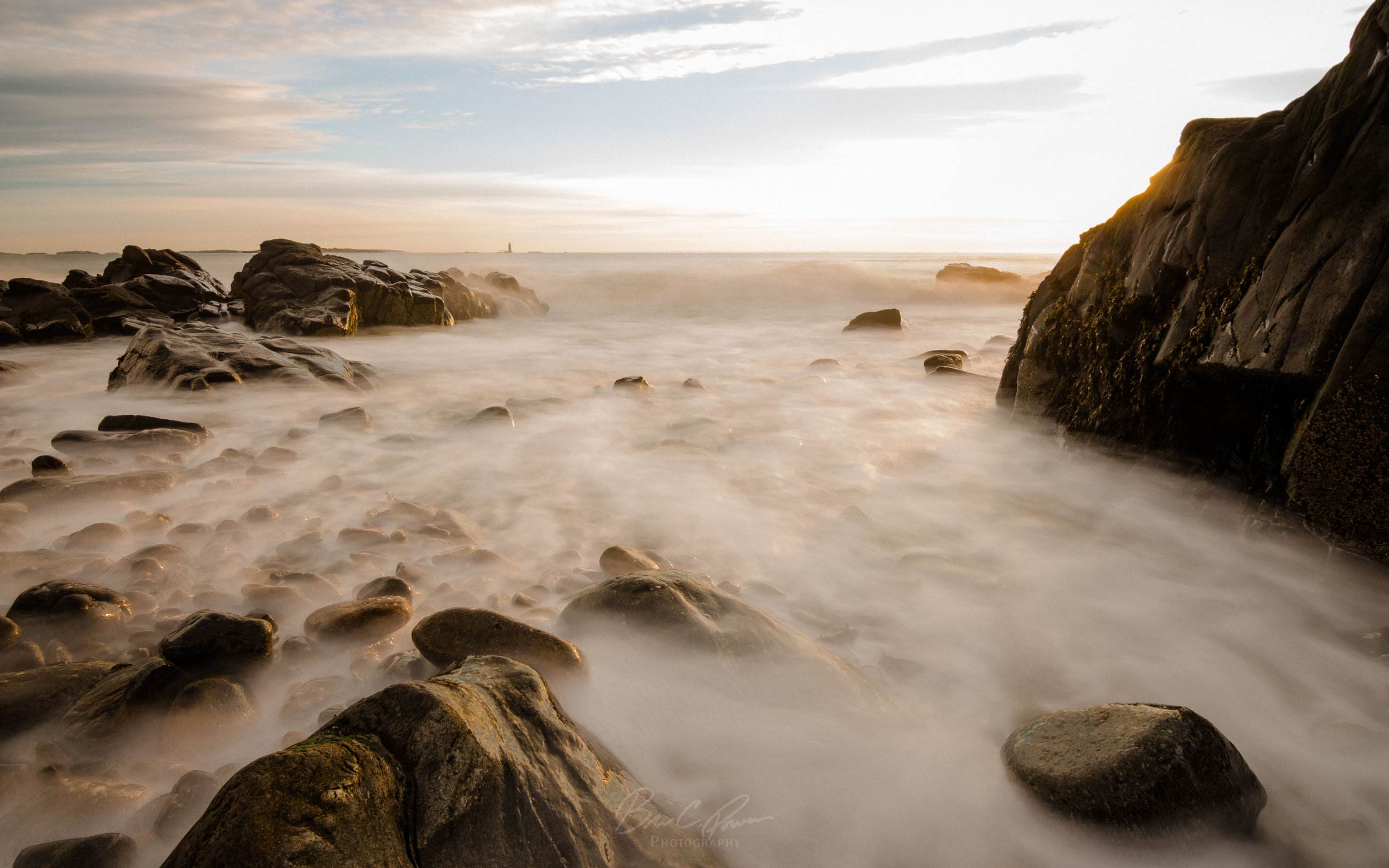 Long Exposure Rocky Beach Maine