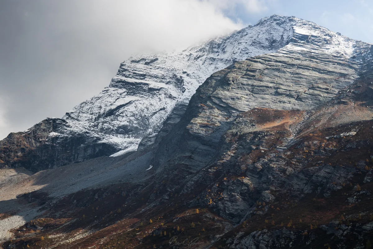 Hubschhorn from the Simplon Pass on the Italy Switzerland Border during Switzerland Road Trip