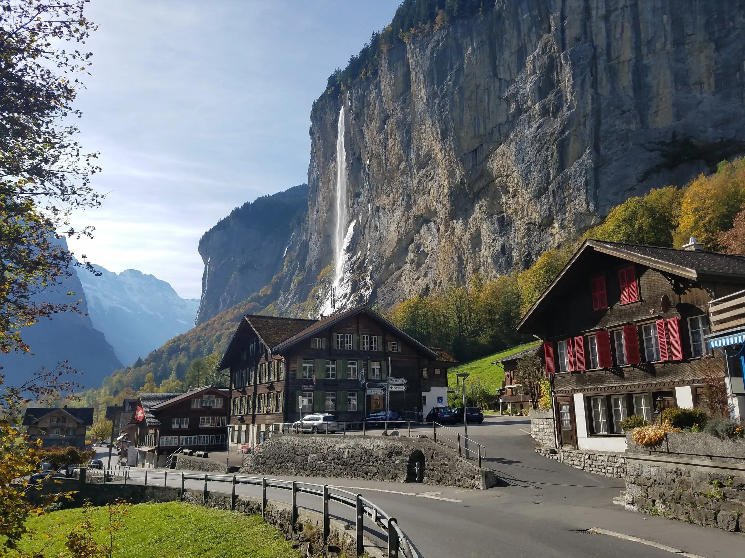Staubbach Falls in Lauterbrunnen, Switzerland