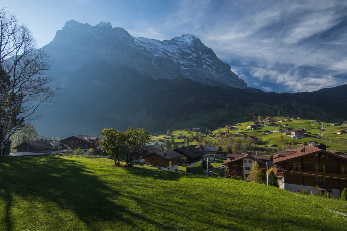 Eiger from Grindelwald, Switzerland AirBNB during Switzerland Road Trip