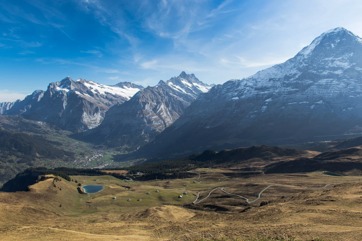 Männlichen to Kleine Scheidegg Hike View of Grindelwald, Switzerland and Eiger