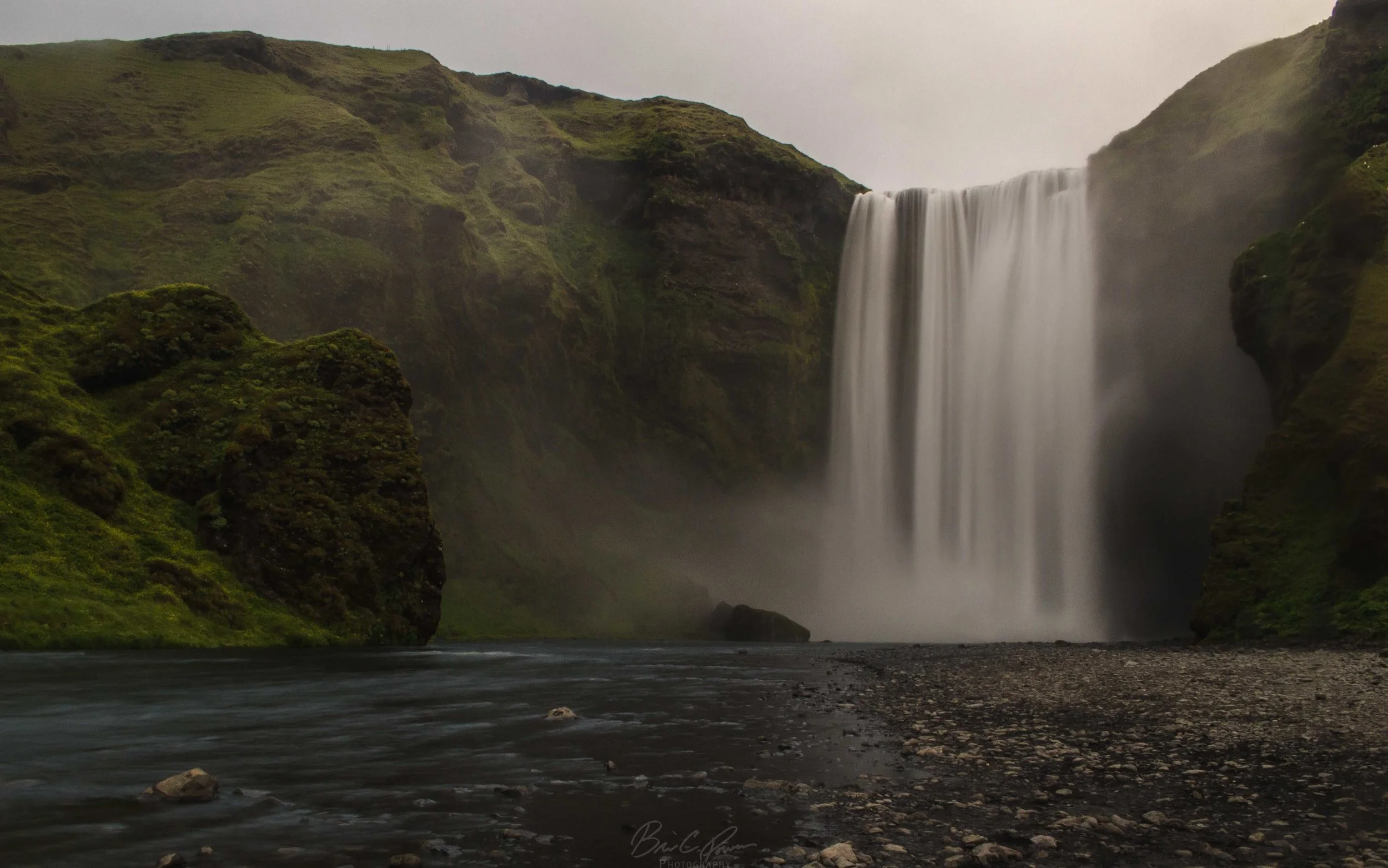 Skogafoss waterfall on south coast of Iceland