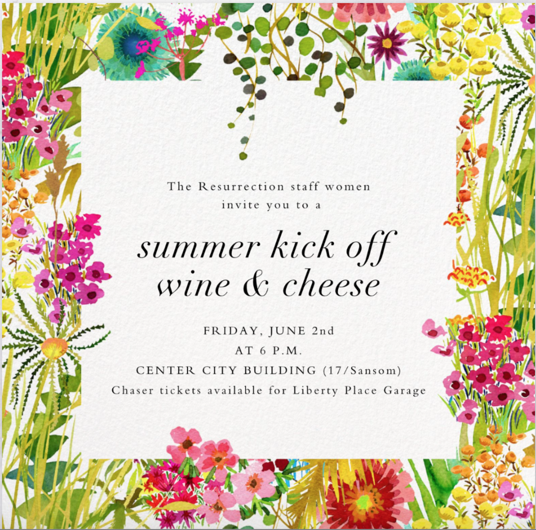 Resurrection Women's Wine + Cheese