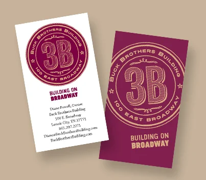 I made this logo and business card design for a cool old building in Tennessee that can be rented for events. We wound up printing these on a rustic tan paper and they look great. The client said, "You totally got what I was going for!! What a thinking designer! I love it. I love it. I love it!"
