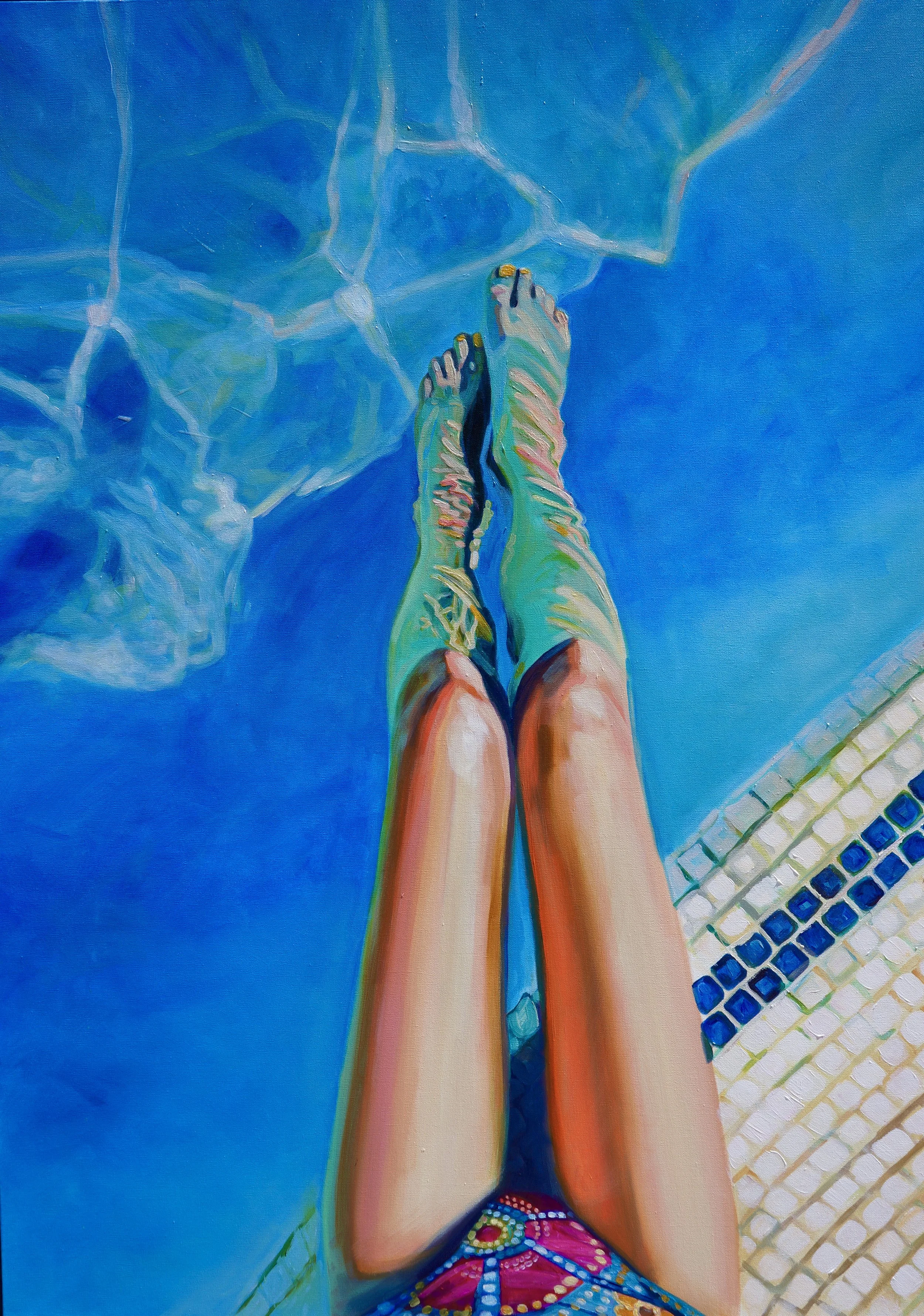 SWIMMING POOL 36X48 IN PRINTS AVAILABLE IN VARIOUS SIZES ON PAPER/CANVAS
