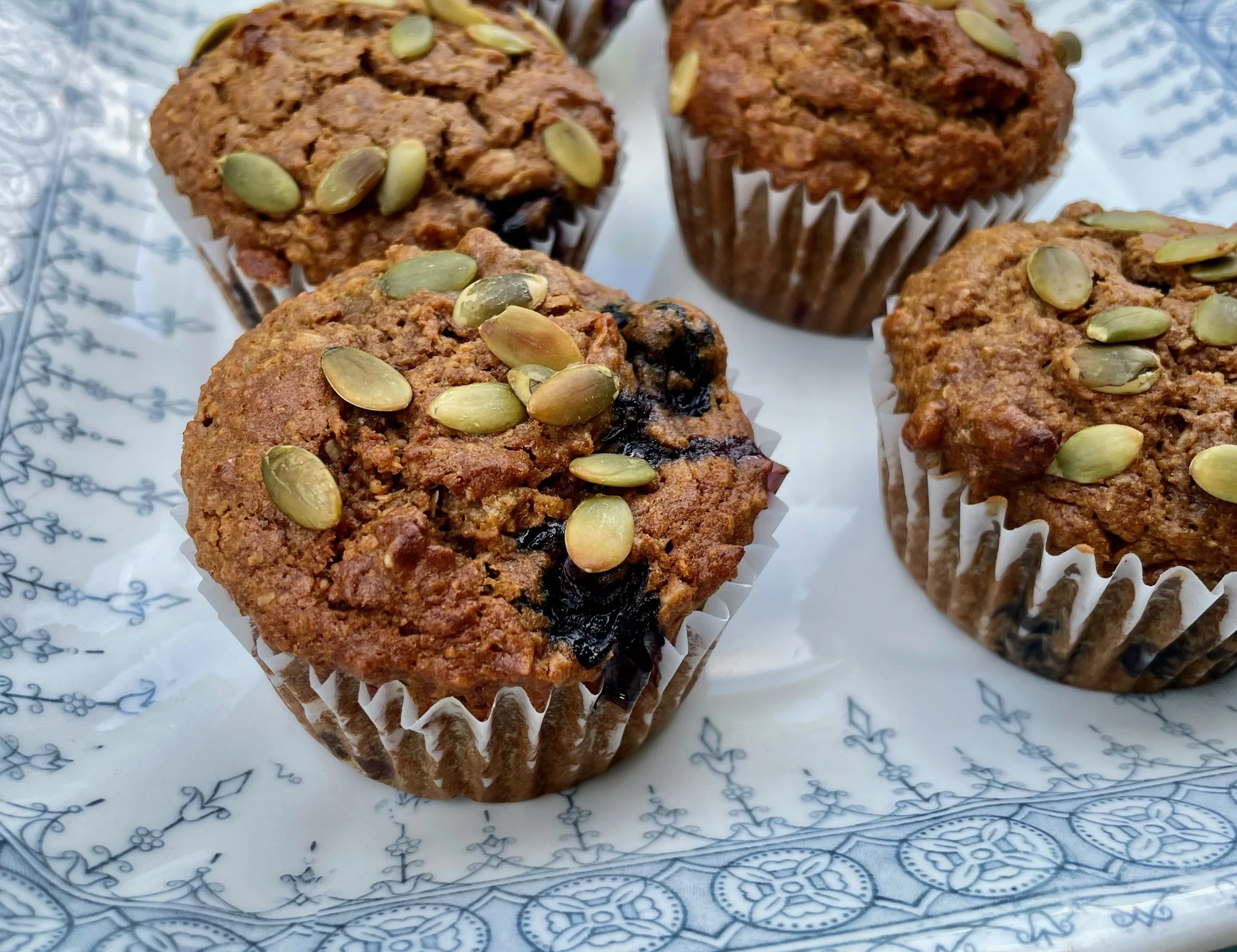 Sweet Potato and Blueberry muffins