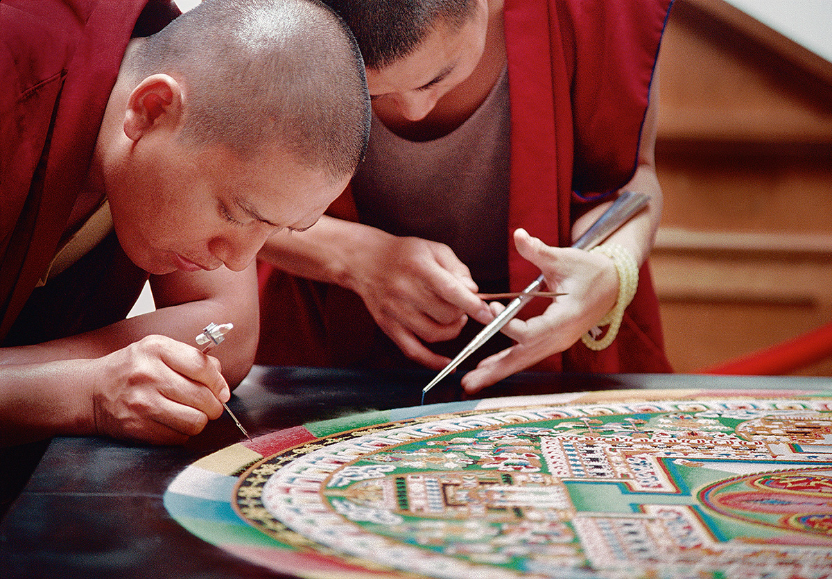 Tibetan Monks with Sand Mandala, Portland, Oregon 