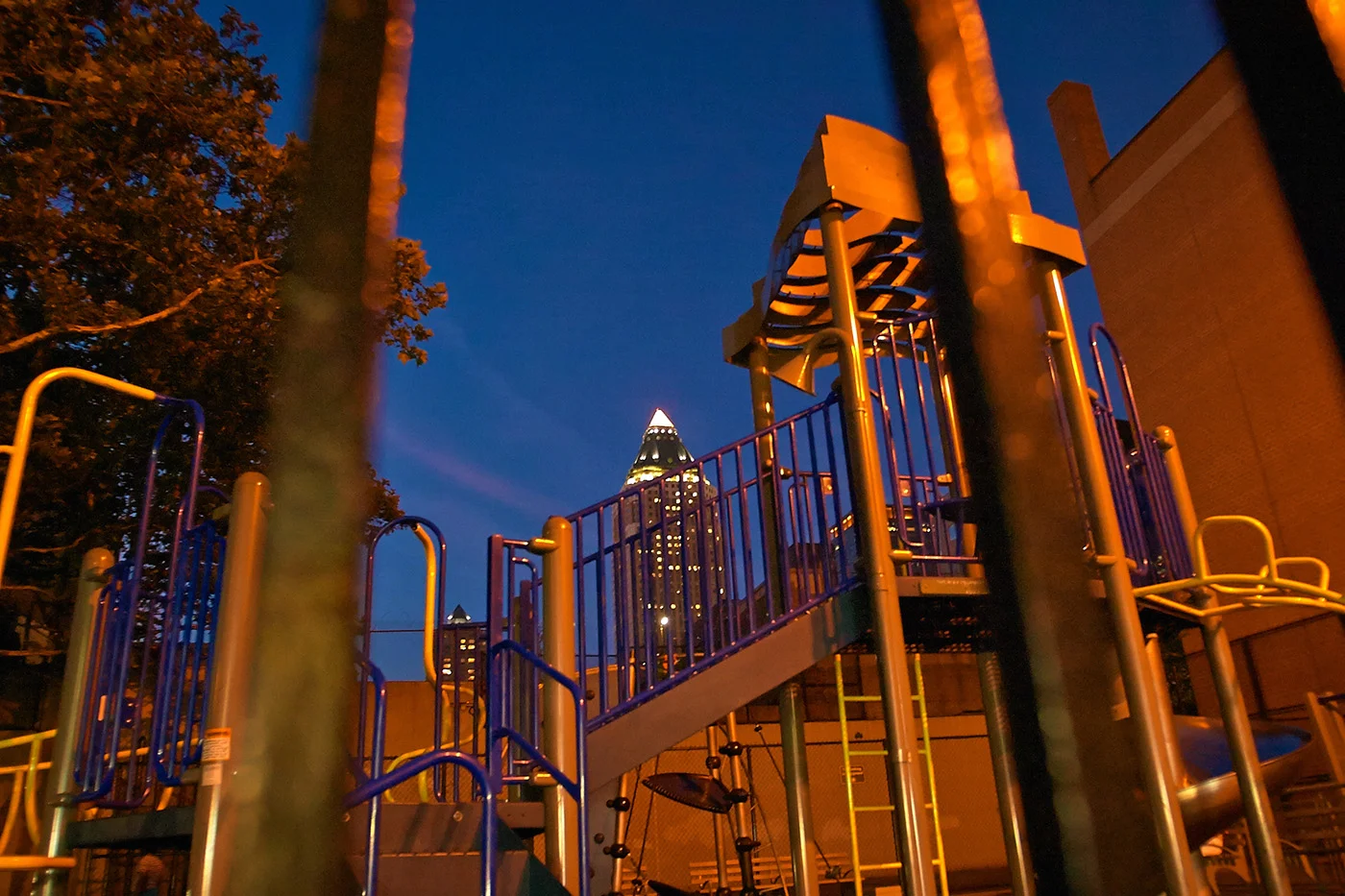 Building and Playground, New York City, NY