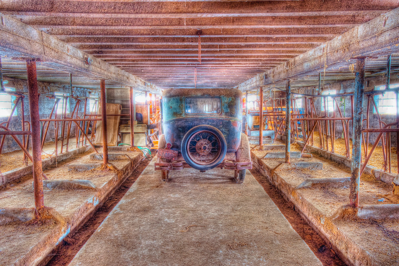 Dairy Barn w/ 1928 Model-A Ford, Hamilton, New York