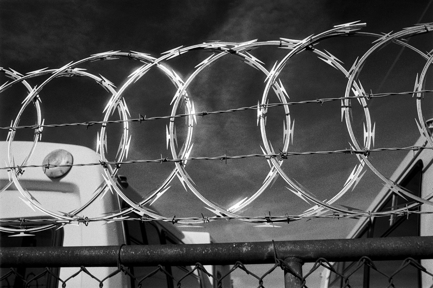 Barbed Wire and Sky, Portland, Oregon