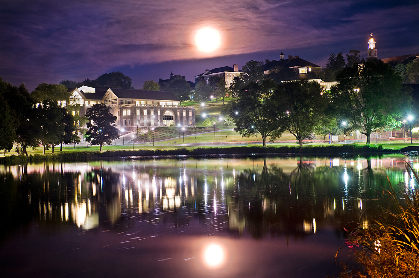 Moonrise Reflected In Taylor Lake