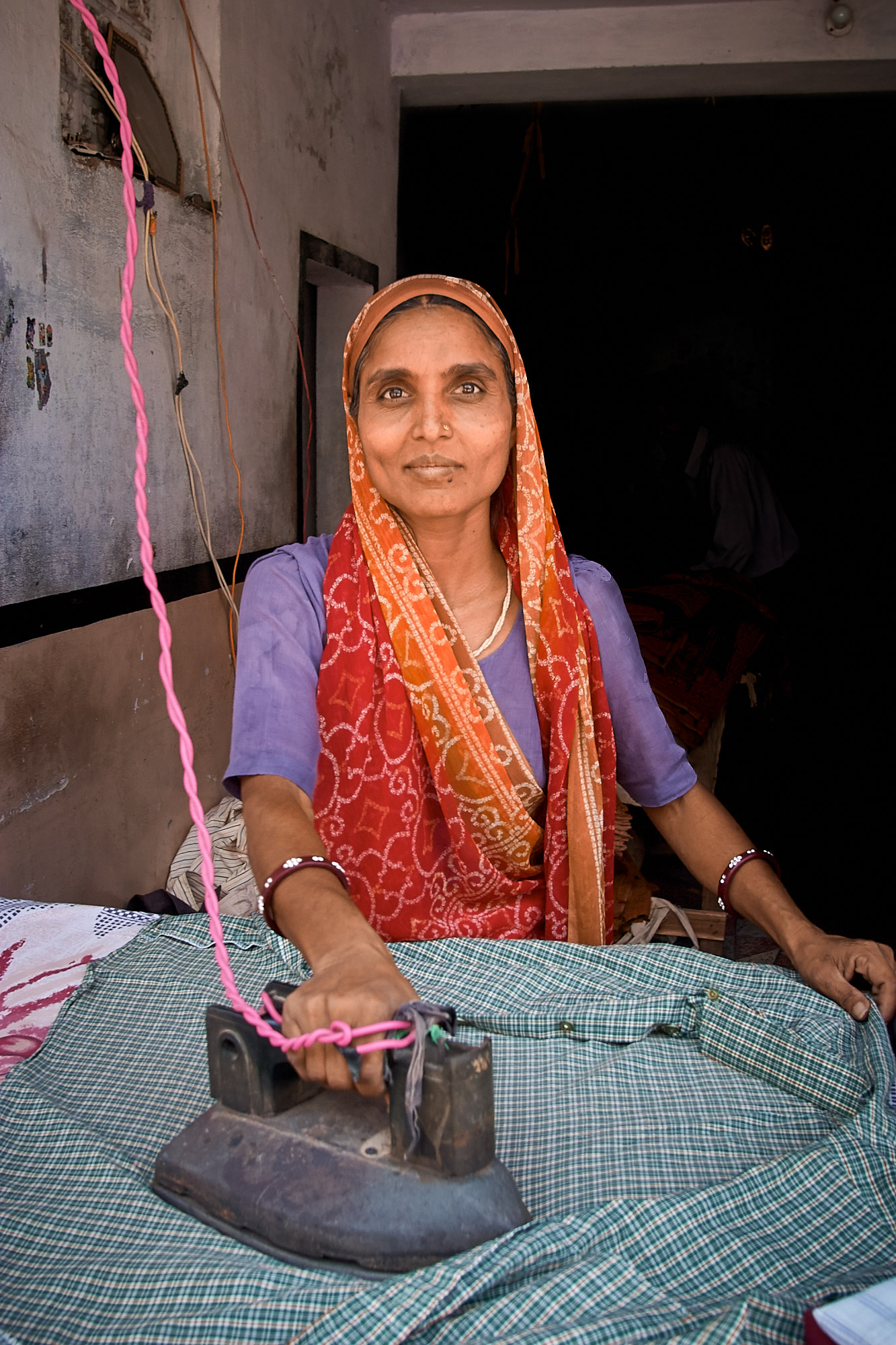 Woman Ironing, Jaipur, India