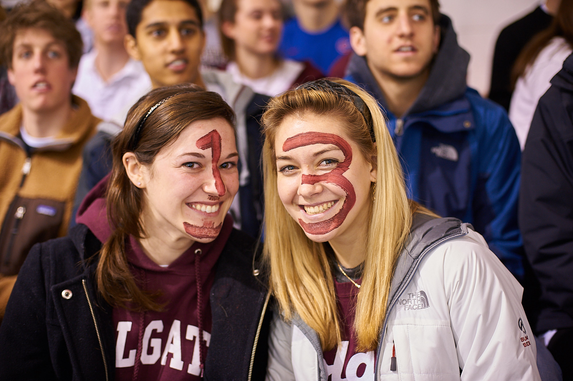 Student fans at a Colgate University Men's Ice Hockey game against rival Cornell University