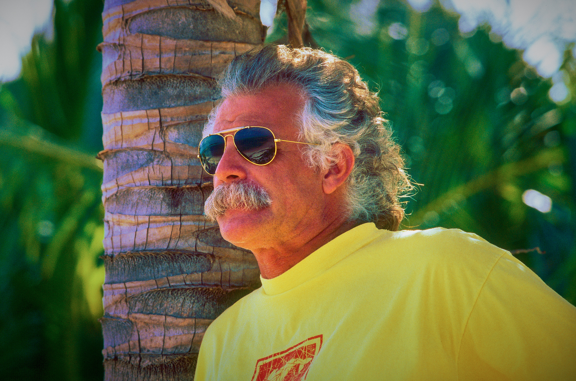 Portrait of Ex-Pilot Jerry Hawk, Little Cayman, Cayman Islands