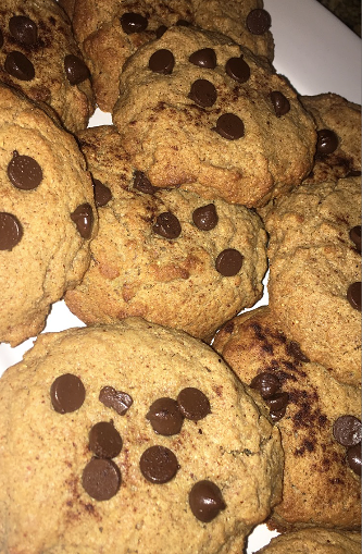 Almond Butter, Banana Cookies