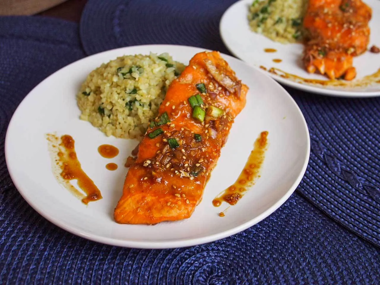 Teriyaki Salmon With Cauliflower Fried Rice