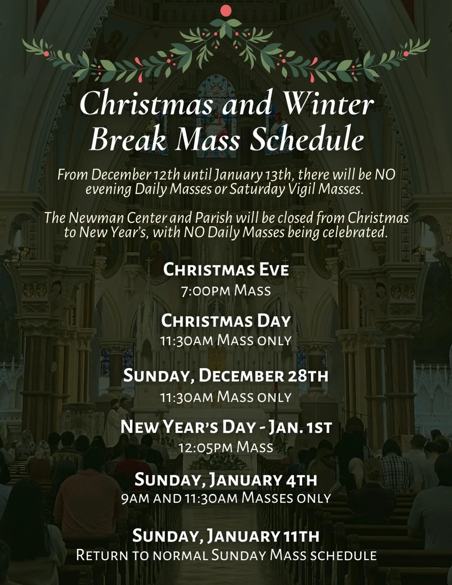 We can&rsquo;t believe that Christmas and Winter Break are around the corner! Please note our upcoming schedule changes, which take effect on December 12th. Feel free to DM us with any questions or clarifications!