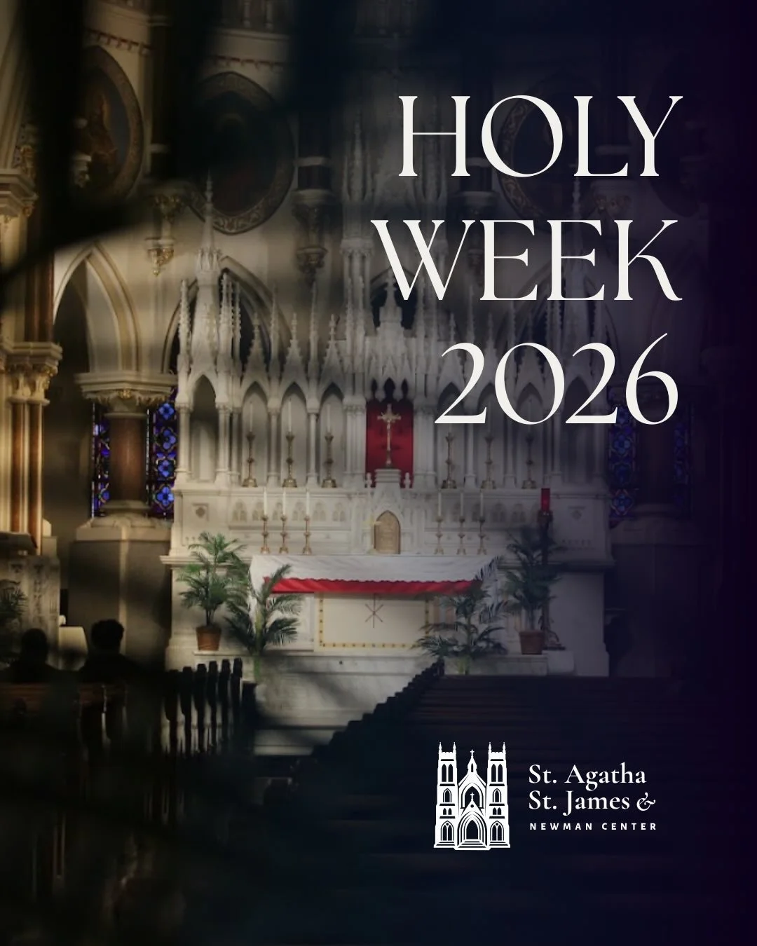 We are approaching the holiest days of the year! Beginning with the Night of Mercy on Wednesday, April 1st, we will enter into the special liturgies of the Triduum, culminating with the Easter Vigil on Saturday, April 4th! We hope you will join us fo