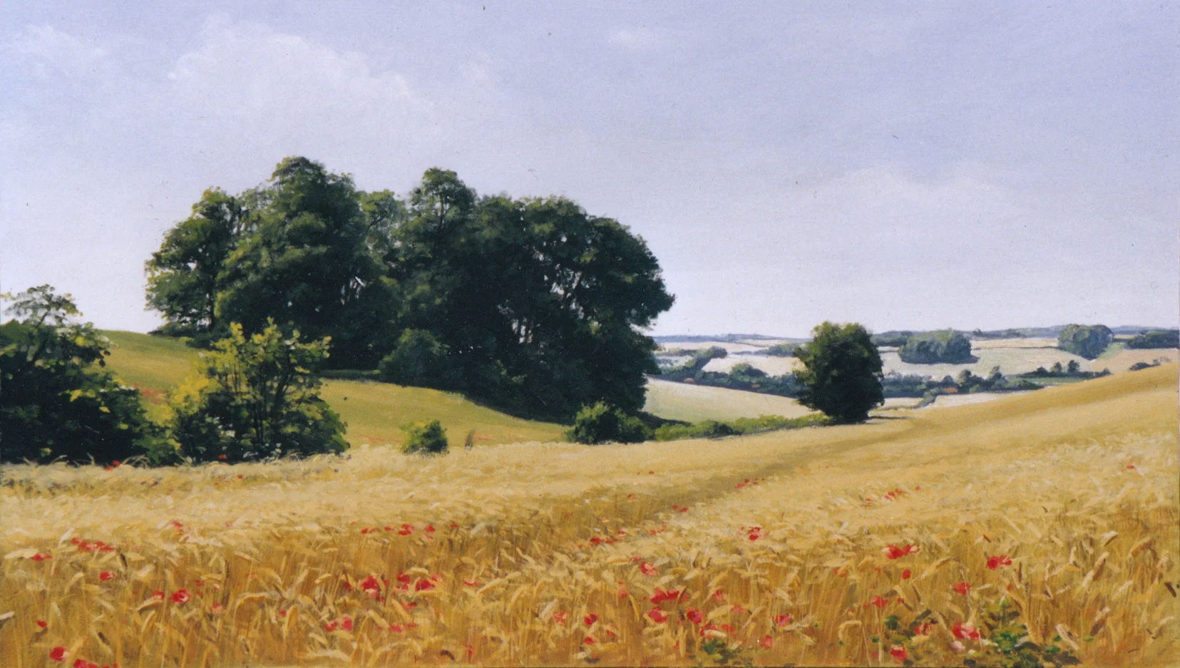 View of Old Amersham - oil on board