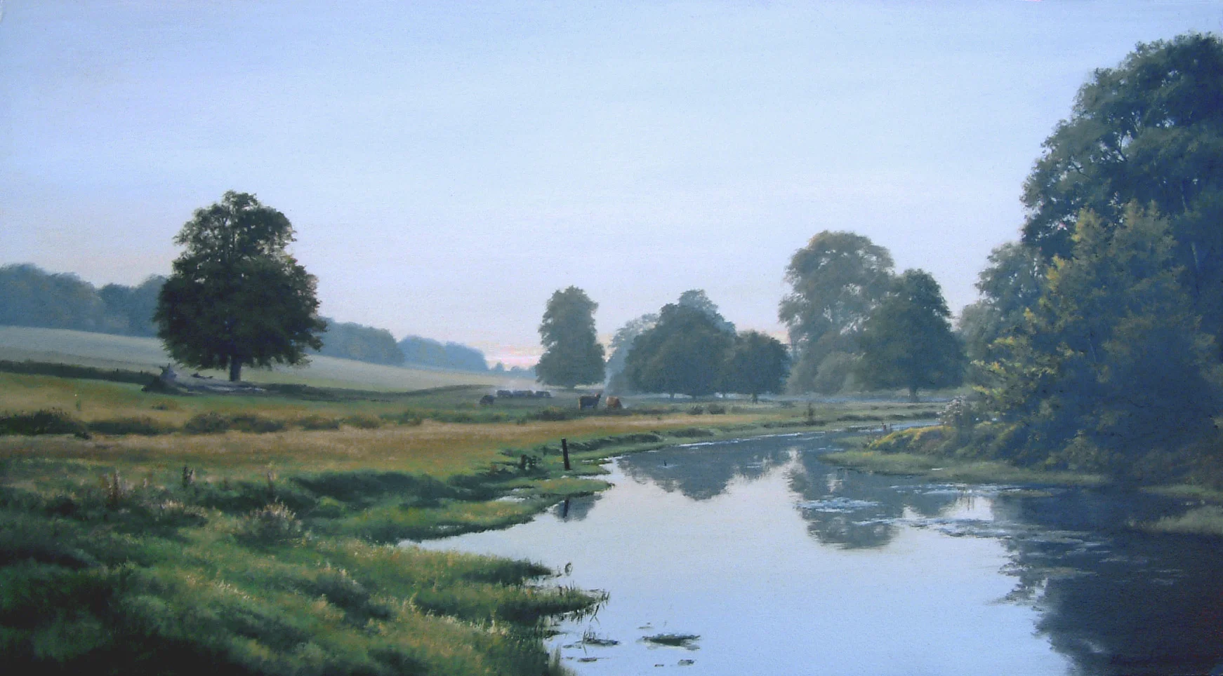 River Chess - oil on board