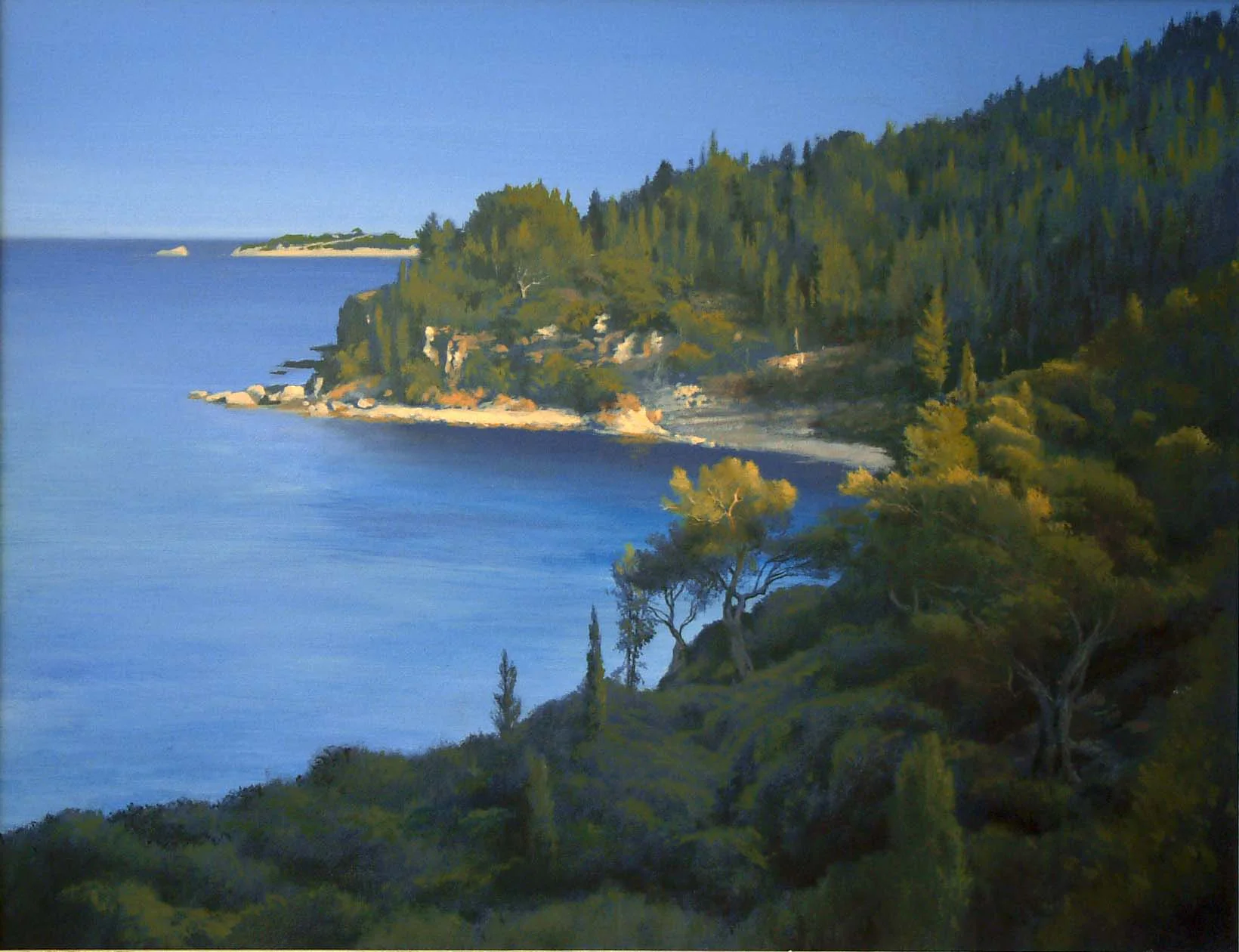 Evening in Kipos Bay - Paxos / oil on canvas board