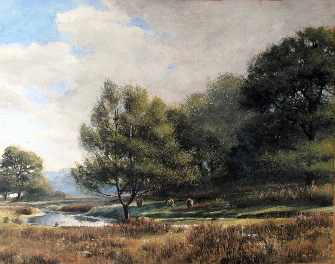 Chess Valley Cows - watercolour