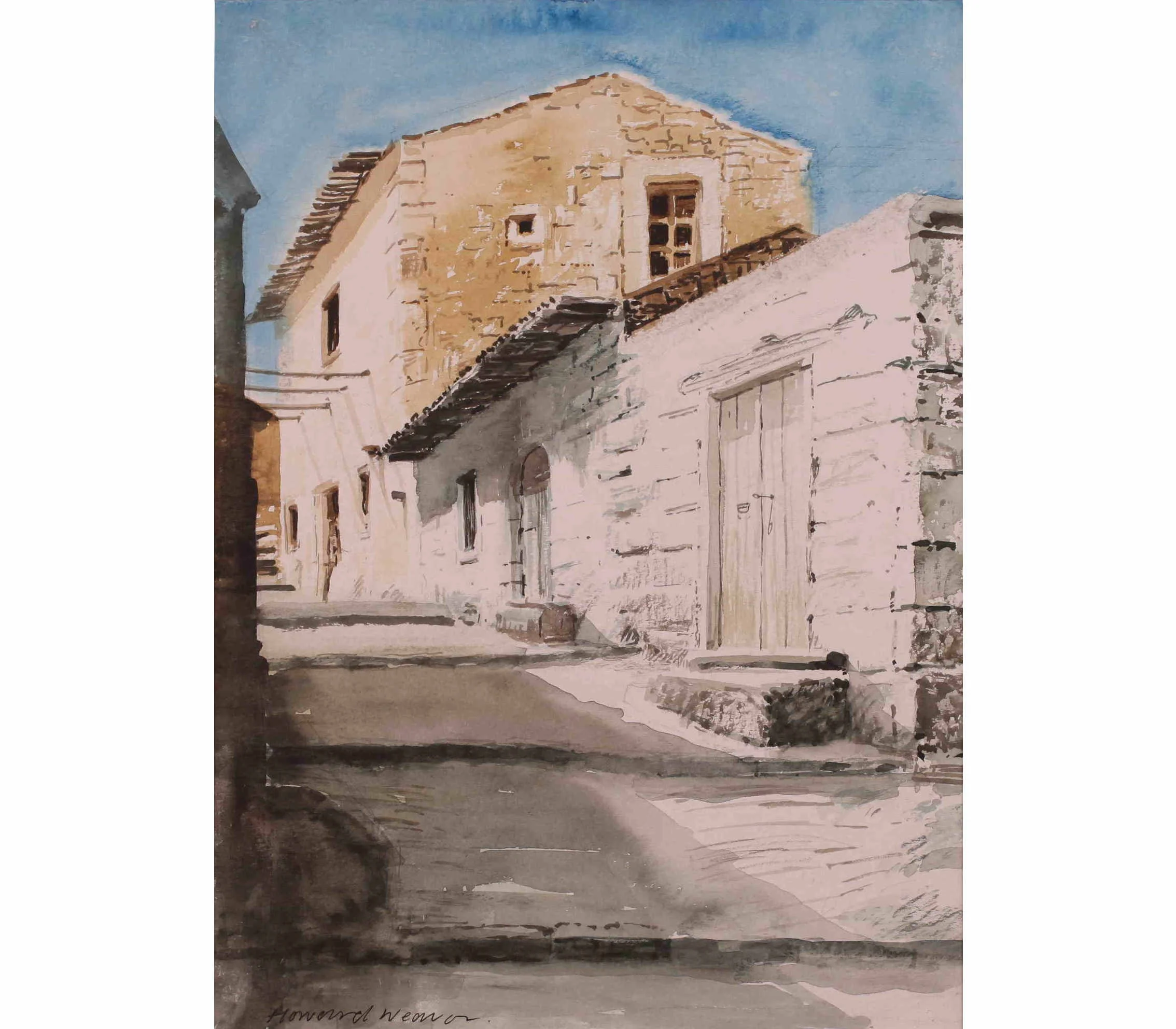 Village in Crete I - water colour