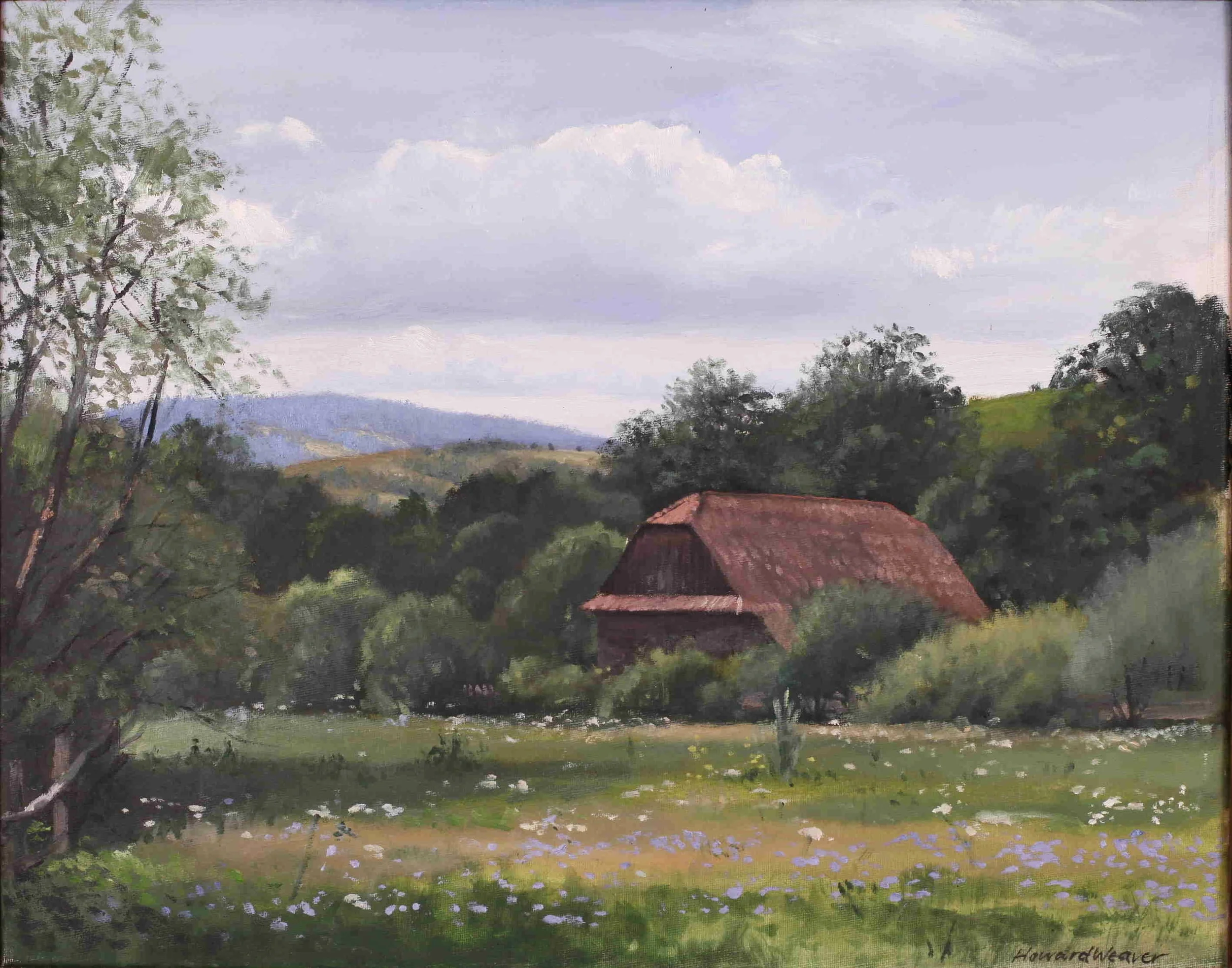 Barn in Kászon - Transylvania / oil on canvas