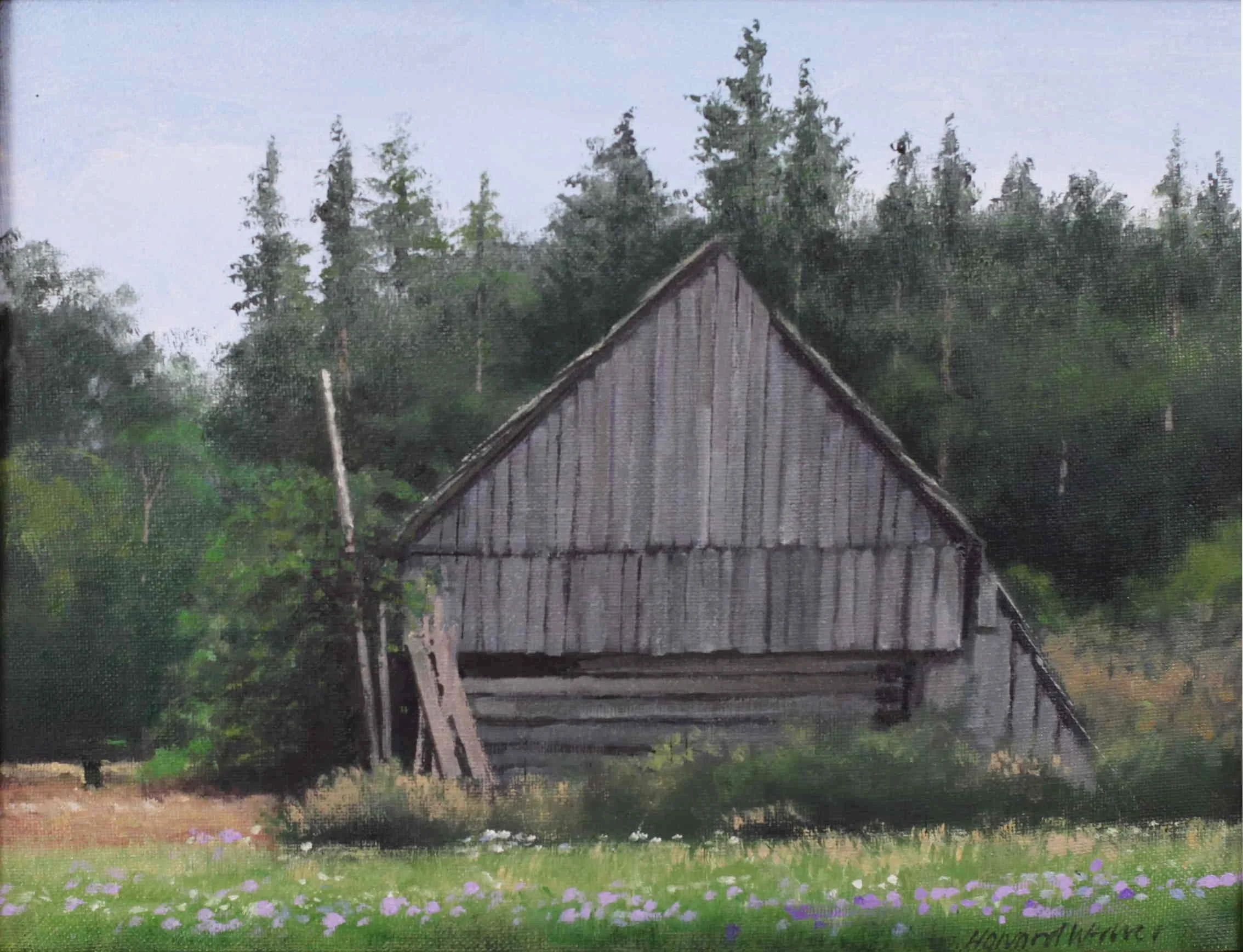 Barn in Csinód - Transylvania / oil on canvas