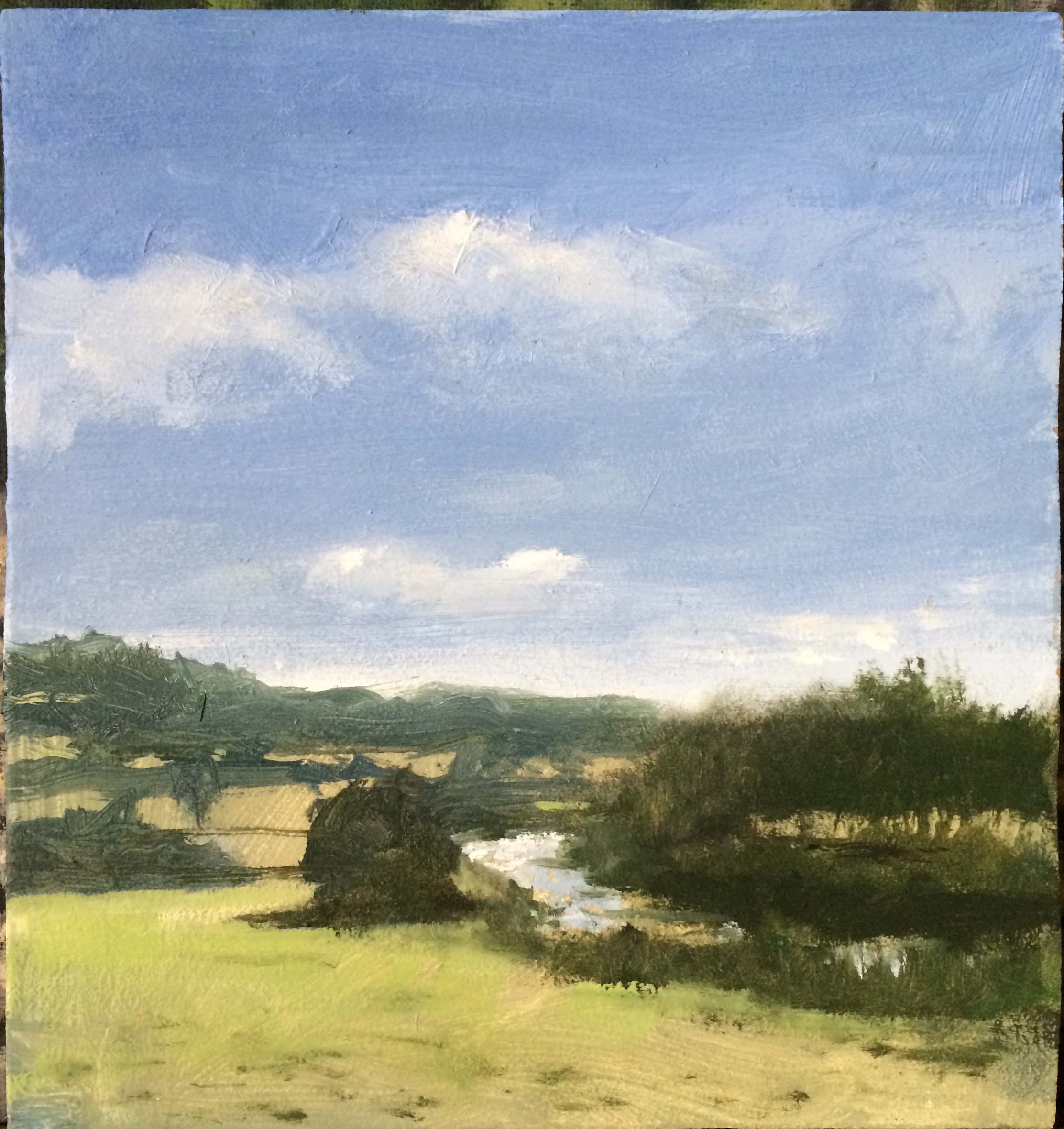 Axe river (oil) Plein air sketch