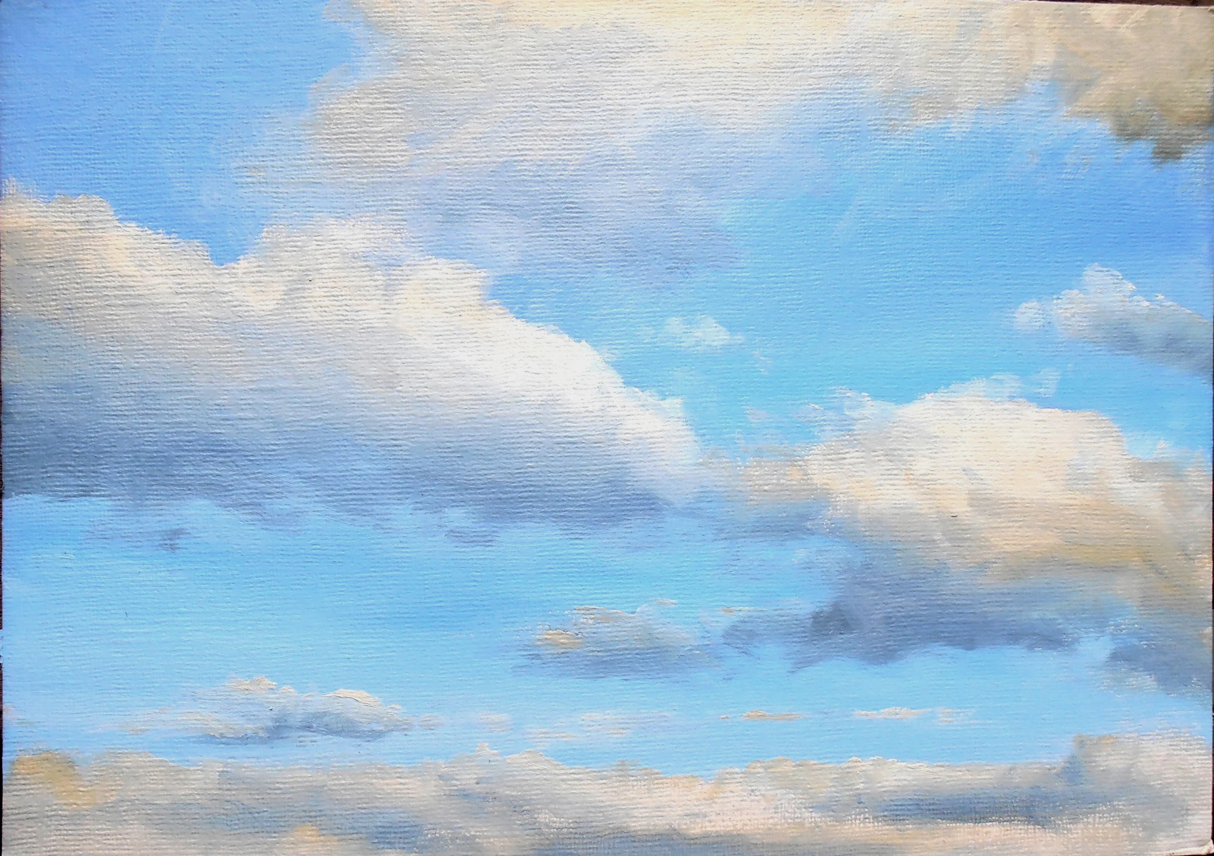 small sky study in oil.