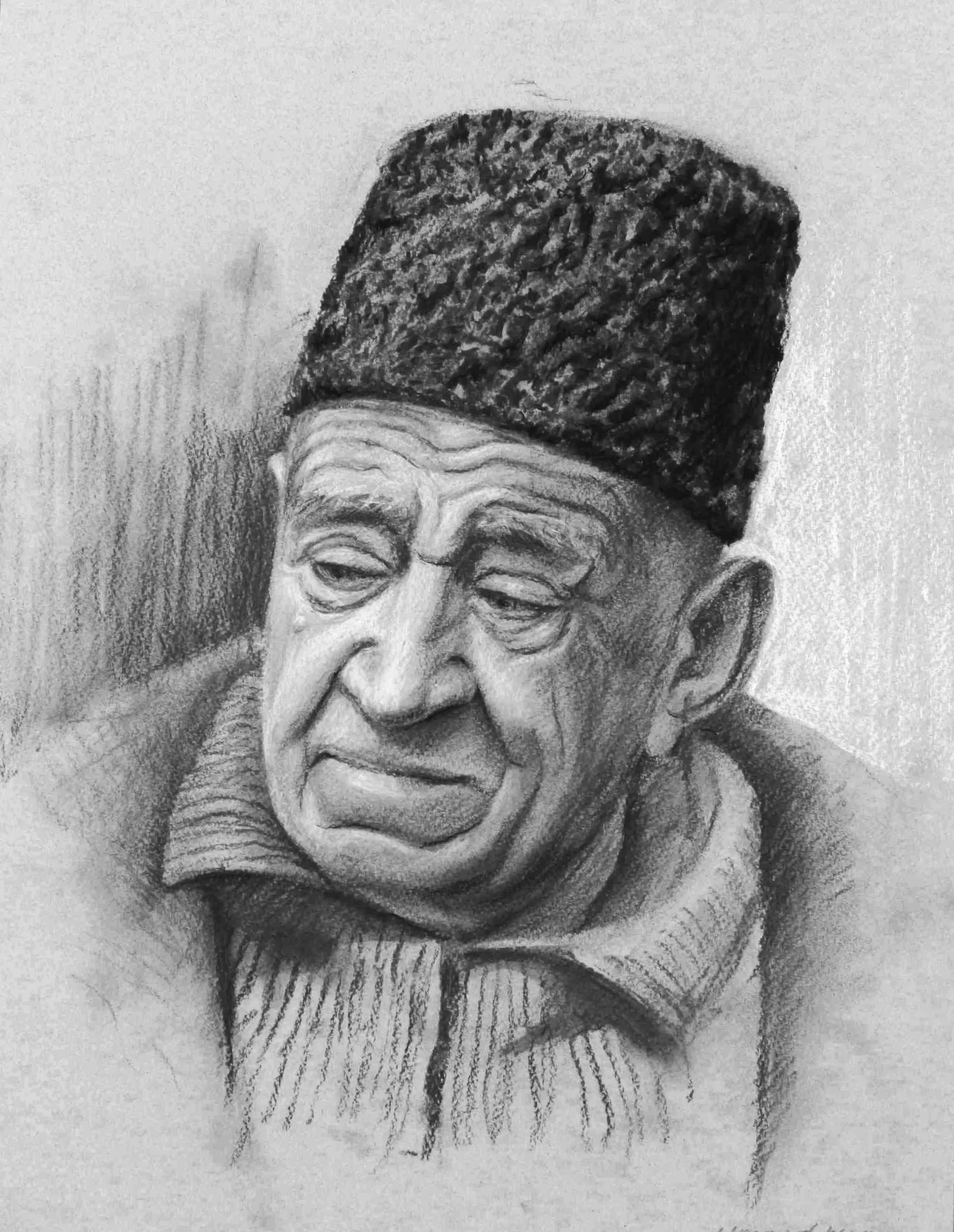 Ferenc - Transylvania / charcoal and chalk on paper